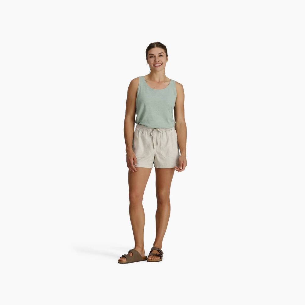NEW ROYAL ROBBINS hempline tie-front short in blended undyed